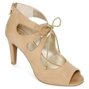 a.n.a a new approach Chance Peep Toe Tie Front Heels
